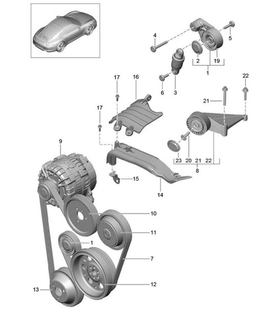 Diagram 101-010 Porsche 992.2 GT3 2025>> 