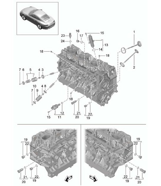 Diagram 103-005 Porsche 970.1 Panamera V6 3.6L 2WD 2009-13 Motor