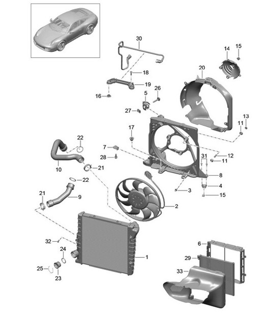 Diagram 105-015 Porsche Cayman 987C / 981C (2005-2016) Motore