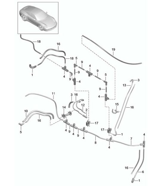 Diagram 107-017 Porsche Cayman 718C (982C) 2017>> 引擎