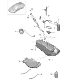 Serbatoio carburante 991.1 2012-16