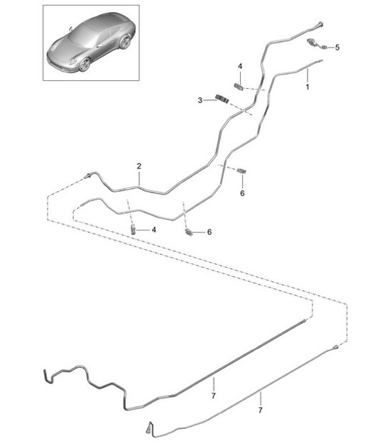 Diagram 201-010 Porsche 9YA Cayenne Coupe Turbo S E-Hybrid V8 4.0L (550Hp) 2020-23 