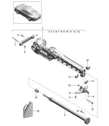 Front axle differential / Cardan shaft 991.1 2012-16