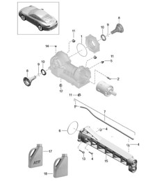 Front axle differential / Individual parts 991.1 2012-16