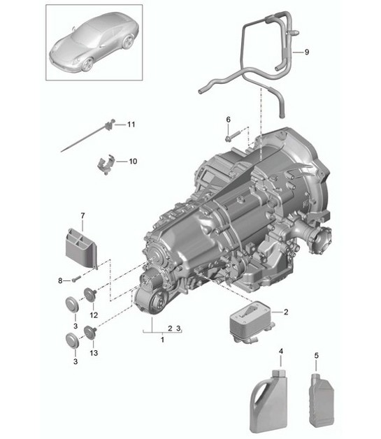 Diagram 320-000 Porsche 356 (1950-1965) Transmission
