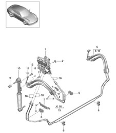 Linea di pressione / Avantreno / Ammortizzatore / PDCC - PR:031,352 - 991.1 Carrera 2012-16