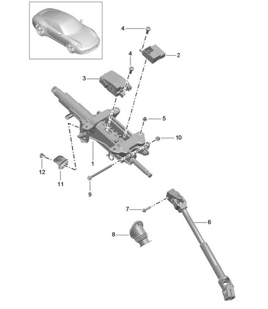 Diagram 403-006 Porsche Cayenne 92A (958) 2010-2017 Front Axle, Steering 