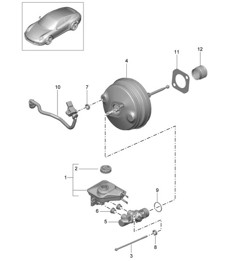 Brake master cylinder / Brake servo 991.1 2012-16
