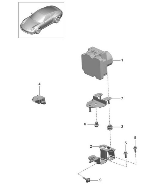 Diagram 605-000 Porsche 991 (911) MK1 2012-2016 Ruedas, Frenos