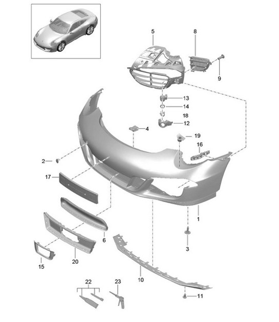 Diagram 802-005 Porsche 997 MK1 GT3 / GT3 RS 2007-09 Body
