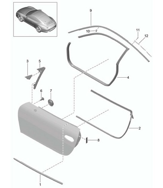 Diagram 804-010 Porsche Cayman 987C / 981C (2005-2016) Karosserie