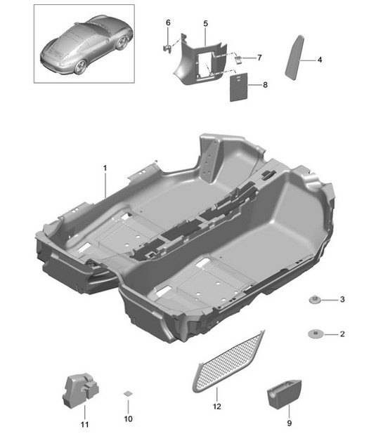 Diagram 807-010 Porsche Cayenne 9YA 2018-2023 
