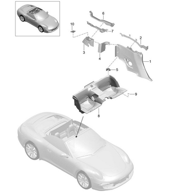 Diagram 807-032 Porsche 991 (911) MK1 2012-2016 Body