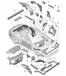 Carrozzeria / fonoassorbenti - COUPE - 991.1 2012-16