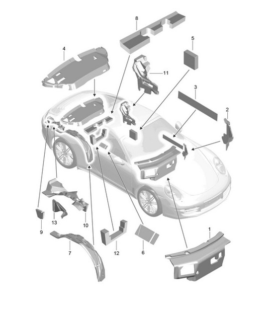 Diagram 807-083 Porsche 911 & 912 (1965-1989) Body