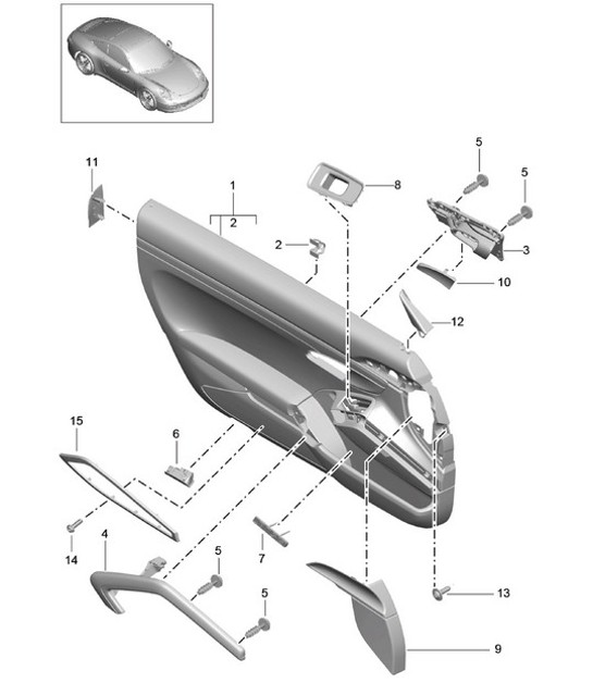 Diagram 808-000 Porsche 997 MK1 GT3 / GT3 RS 2007-09 Body