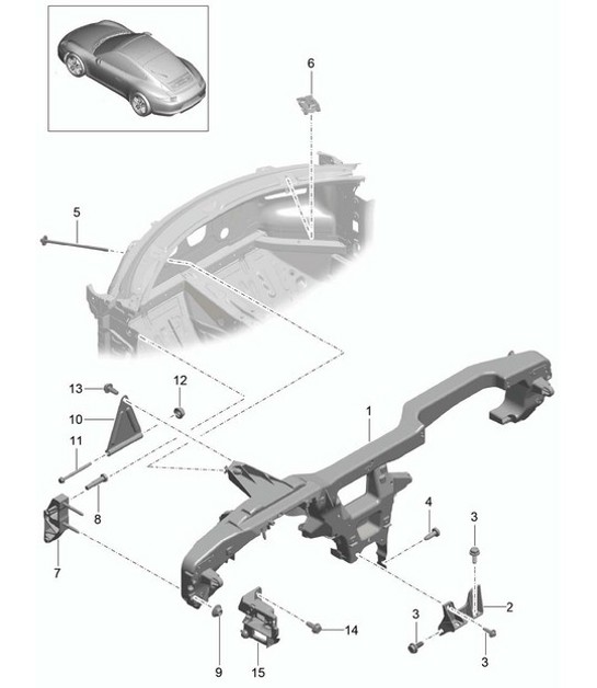 Diagram 809-015 Porsche 911 & 912 (1965-1989) Body