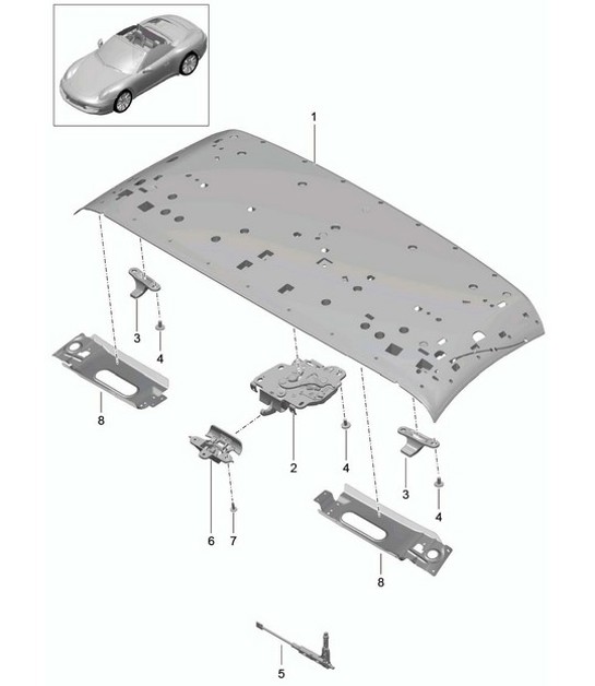 Diagram 811-015 Porsche Macan (95B) MK1 (2014-2018) Body