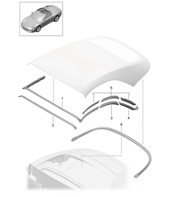 Diagram 811-030 Porsche 991 (911) MK1 2012-2016 Body