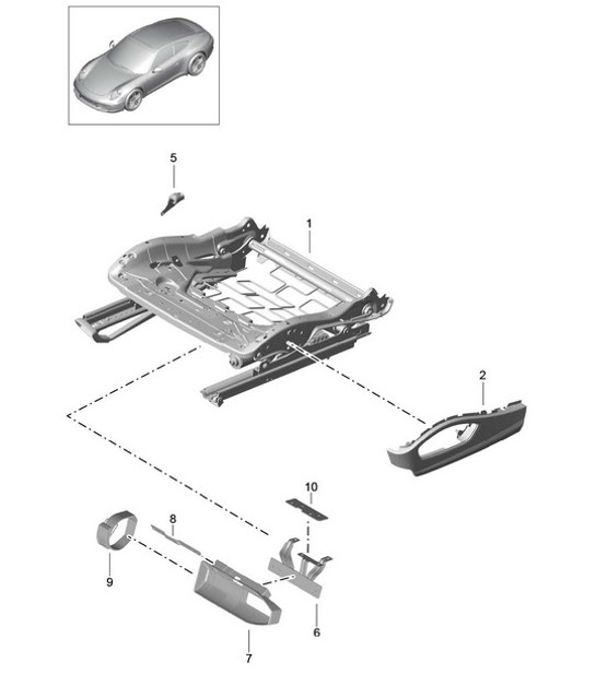 Diagram 817-023 Porsche 992.1 Carrera 4 3.0L 2019-24 Carrosserie
