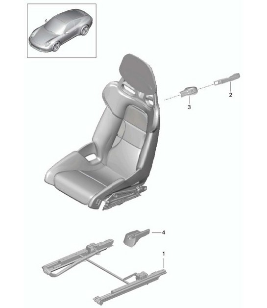 Diagram 817-030 Porsche 356 (1950-1965)  车身