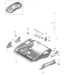 siège baquet Pliable Châssis de siège Accessoires 991.1 2012-2016
