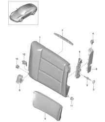 Respaldo de asiento de emergencia / Accesorios - COUPE - 991.1 2012>>