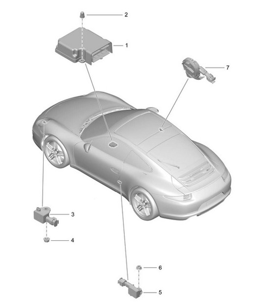 Diagram 901-005 Porsche Macan (95B) MK1 (2014-2018) Electrical equipment