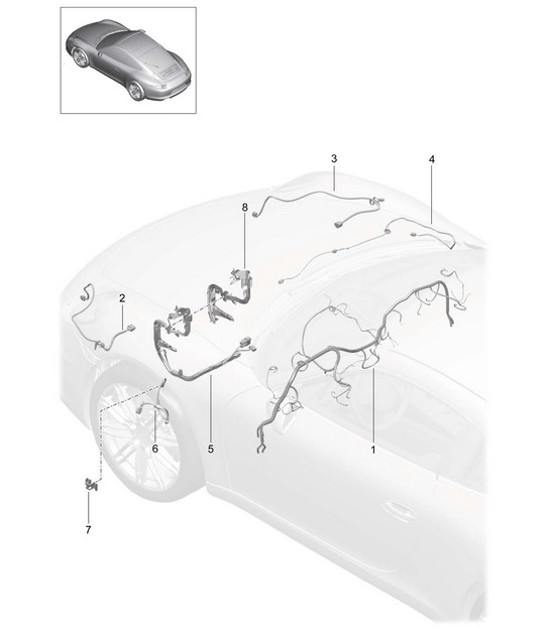 Diagram 902-011 Porsche Macan (95B) MK1 (2014-2018) Electrical equipment