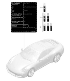 Applicatore per ritocchi vernice / Vernici 991.2 Carrera 2017-19
