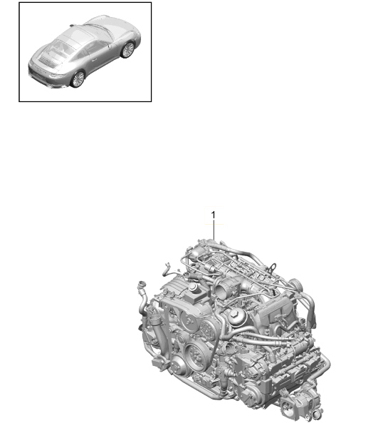 Diagram 101-001 Porsche 971.1 Panamera 4S V6 3.0L 4WD Executive 2017-20 
