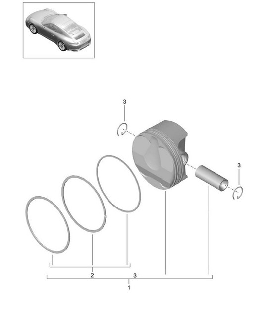 Diagram 102-005 Porsche 991 GT3 Cup 2016 Motor