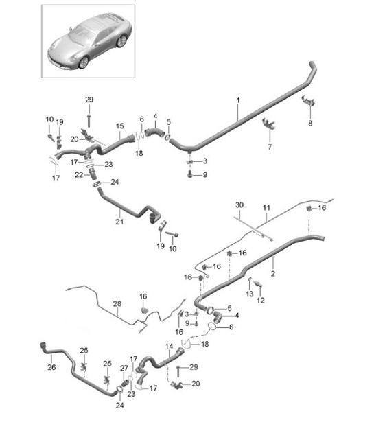 Diagram 105-010 Porsche Cayenne 9PA (955) 2003-2006 Moteur