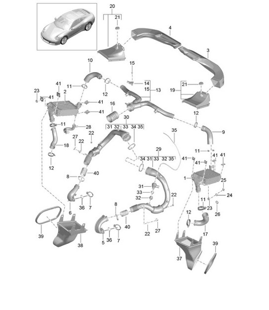 Diagram 107-020 Porsche 957 Cayenne 3.0L Diesel 2007-10 Motor