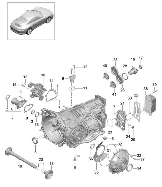 Diagram 302-010 Porsche 914 (1970-1976) Transmission