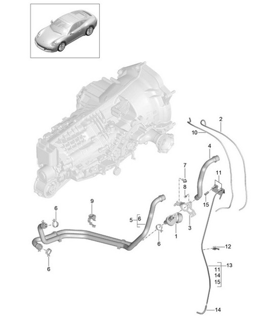 Diagram 302-015 Porsche Macan (95B) MK1 (2014-2018) Transmission