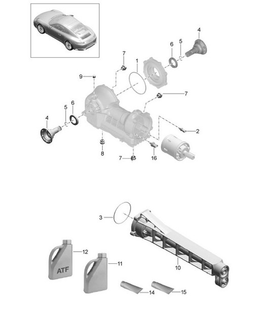 Diagram 305-005 Porsche Macan (95B) MK1 (2014-2018) Transmission