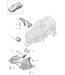 Transmission suspension / Threaded joint / Engine 991.2 Carrera 2017-19