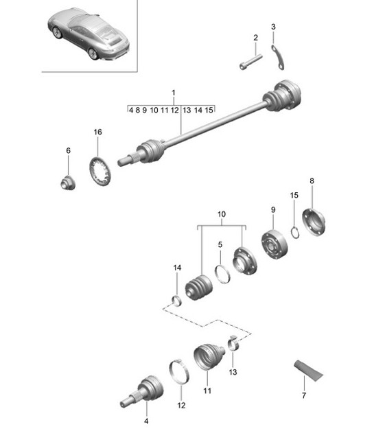 Diagram 401-010 Porsche 9J1.1 Taycan 2020-24 