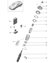 Suspensión / Amortiguador 991.2 Carrera 2017-19