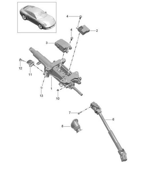 Diagram 403-006 Porsche Cayenne 92A (958) 2010-2017 Front Axle, Steering 