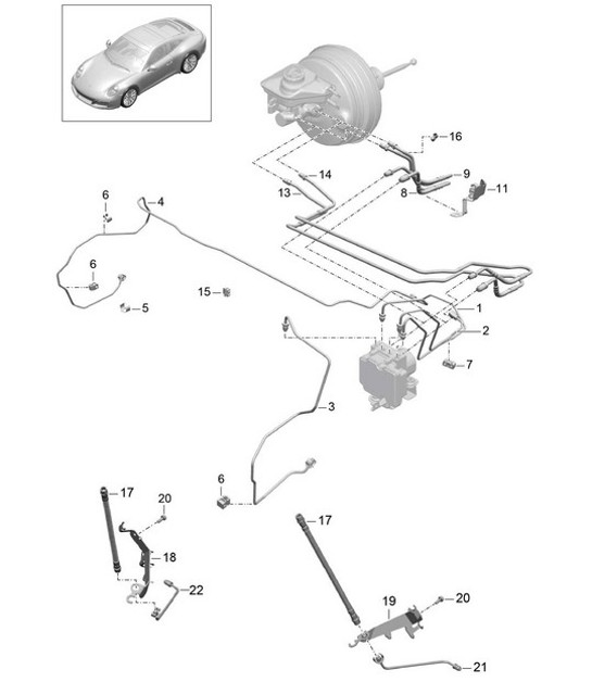 Diagram 604-005 Porsche Macan (95B) MK1 (2014-2018) Ruote, freni