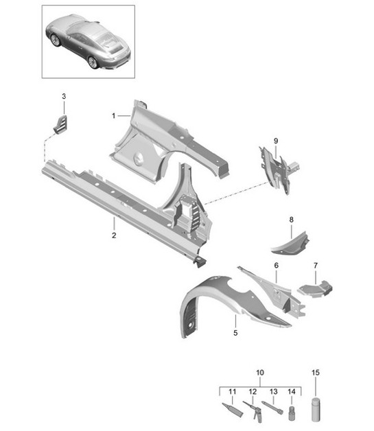 Diagram 801-060 Porsche 971.2 Panamera 4S E-Hybrid 2.9L V6 2021-23 