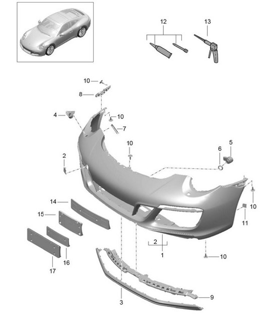 Diagram 802-002 Porsche Cayman 718 2.0L Manual (300 Bhp) Carrozzeria