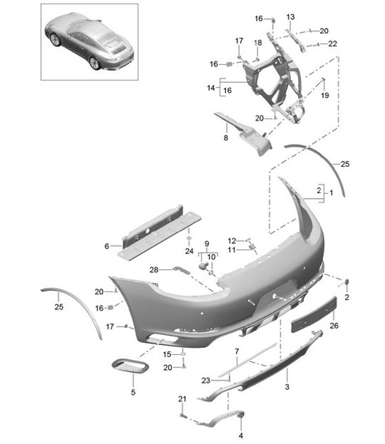Diagram 802-015 Porsche 992.1 Turbo S 3.8L 2020-24 