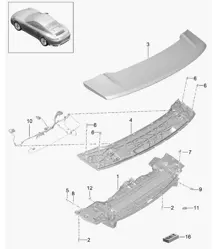 Achterspoiler 991.2 Carrera 2017-19