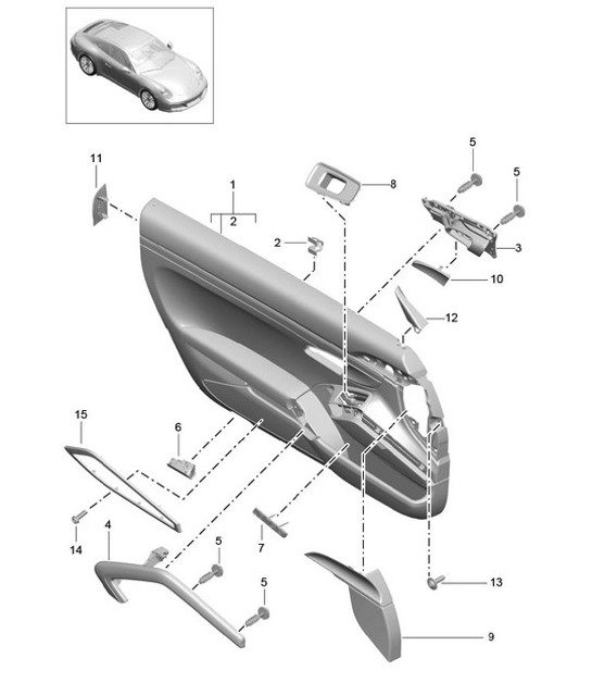 Diagram 808-095 Porsche Cayman 987C / 981C (2005-2016) Carrosserie