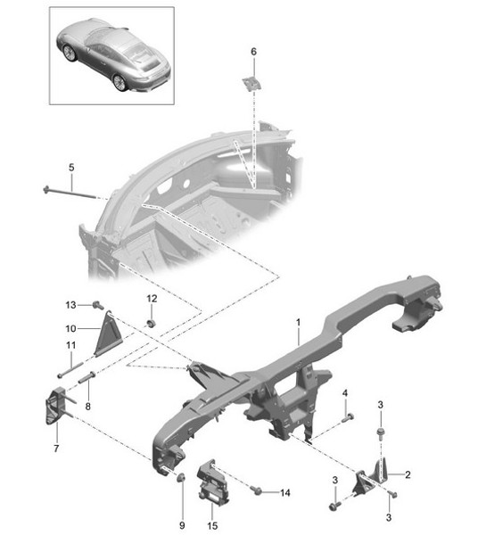Diagram 809-015 Porsche 991 (911) MK2 2016-2019 Body