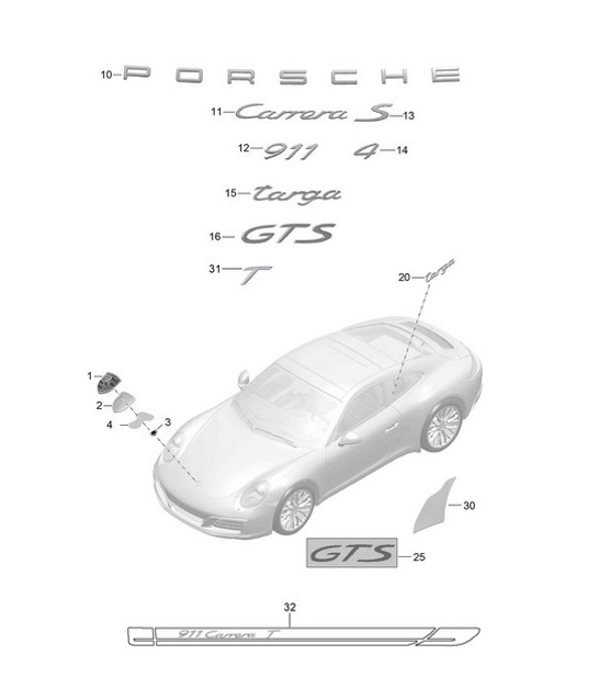 Diagram 810-000 Porsche 928 (1978-1995) 