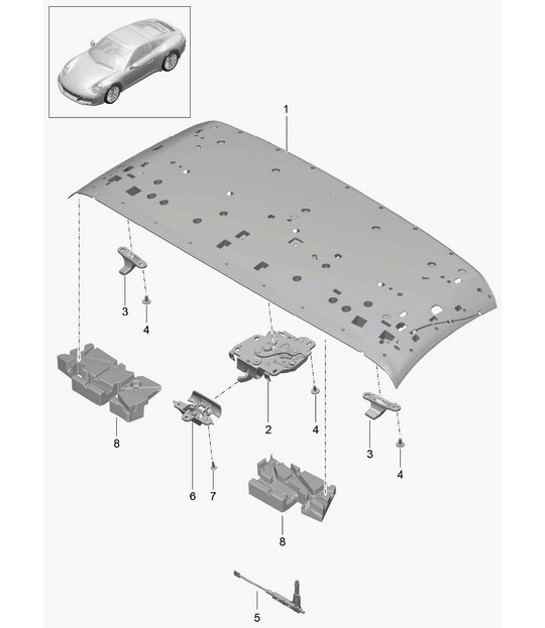 Diagram 811-015 Porsche Cayman 718C (982C) 2017>> Body